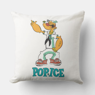 Popeye Vintage 1990's Parody Throw Pillow