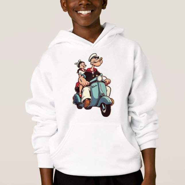 Popeye's Retro Ride Hoodie (Front)
