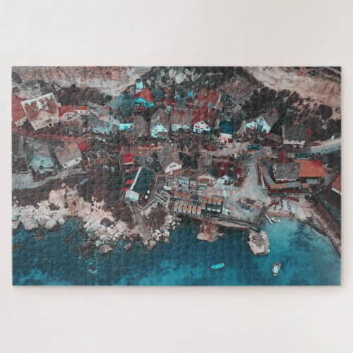 Popeyes Village Malta Aerial Photography Jigsaw Puzzle