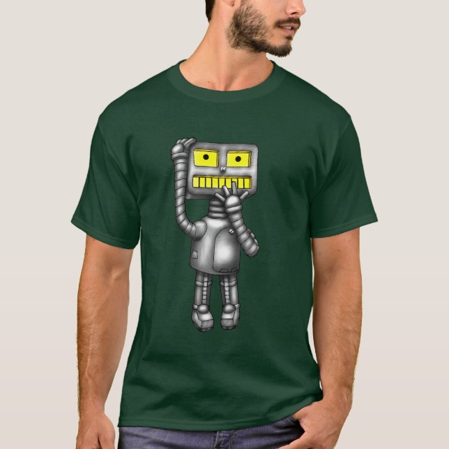 PopFuzz the Robot Worried T-Shirt (Front)