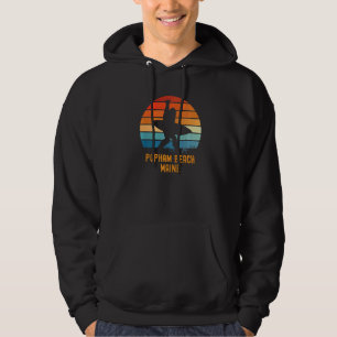 Popham Beach Maine Sasquatch Souvenir Hoodie