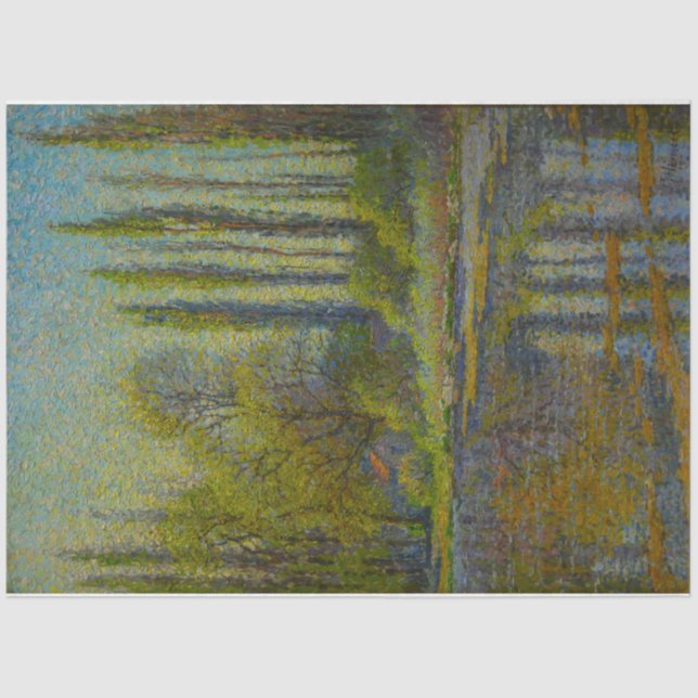 Poplar Trees in Spring (Utah Landscape) (USA Art) Tissue Paper (Front)