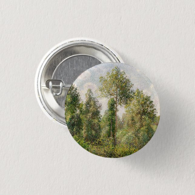 Poplars, Éragny  Camille Pissarro      Button (Front & Back)
