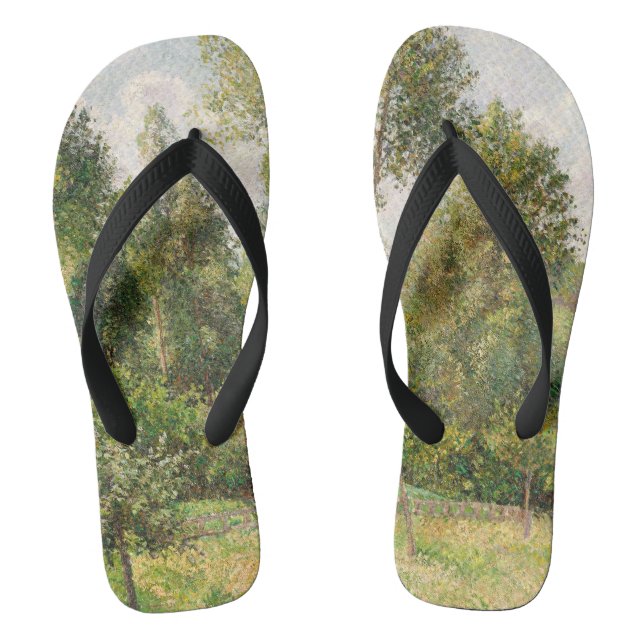 Poplars, Éragny  Camille Pissarro  Flip Flops (Footbed)