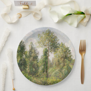 Poplars, Éragny Camille Pissarro Paper Plates