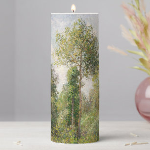 Poplars, Éragny Camille Pissarro Pillar Candle