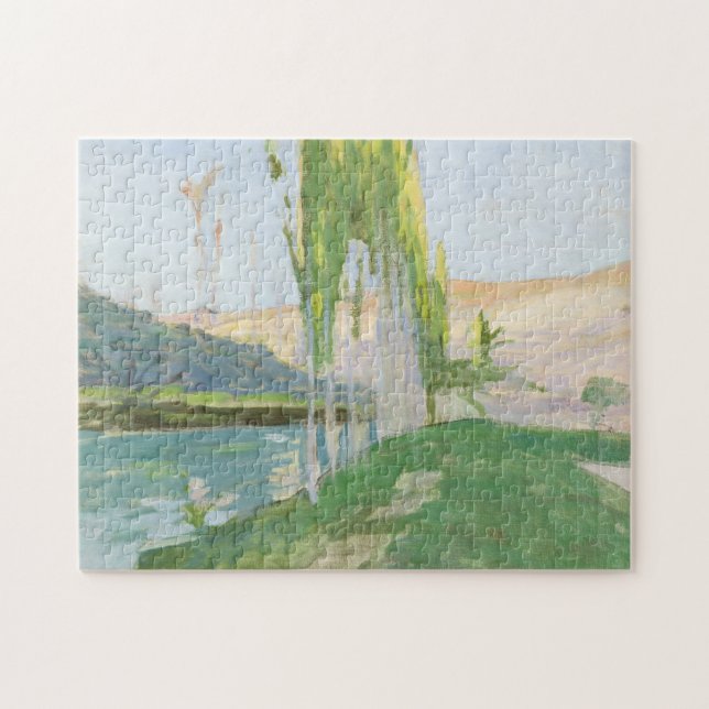 Poplars Growing near a Watercourse Jigsaw Puzzle (Horizontal)