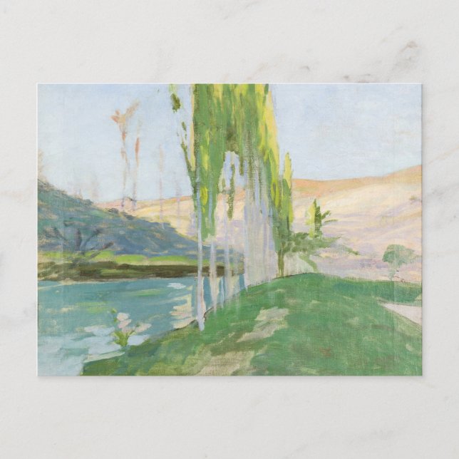 Poplars Growing near a Watercourse Postcard (Front)