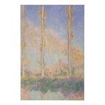 Poplars, impressionist landscape, Claude Monet Faux Canvas Print