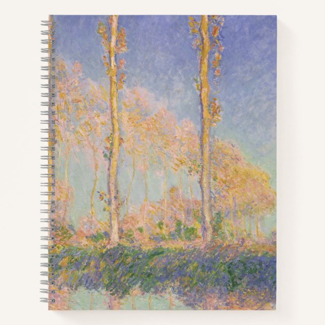 Poplars, impressionist landscape, Claude Monet Notebook (Front)