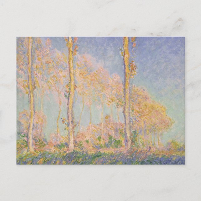 Poplars, impressionist landscape, Claude Monet Postcard (Front)