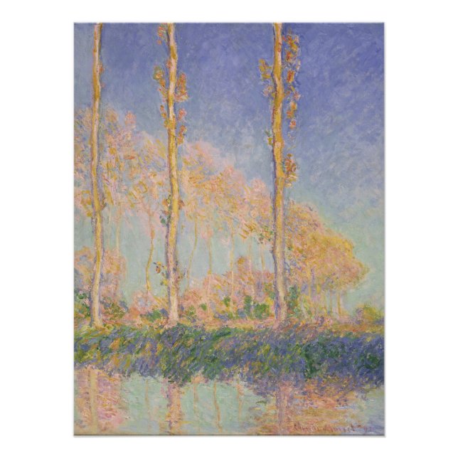 Poplars, impressionist landscape, Claude Monet Poster (Front)