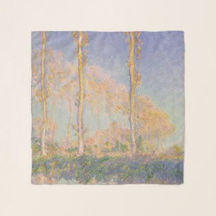 Poplars, impressionist landscape, Claude Monet Scarf