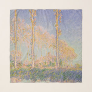 Poplars, impressionist landscape, Claude Monet Scarf