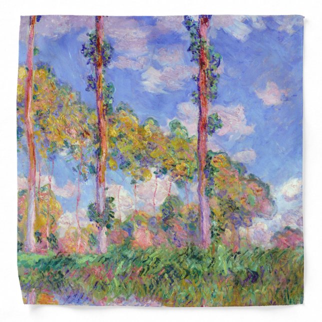 Poplars in the Sun, Monet Bandana (Front)