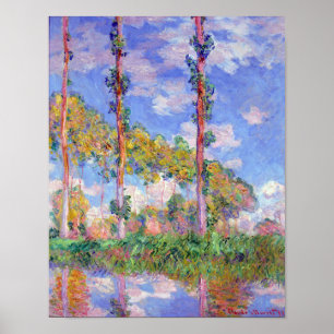 Poplars in the Sun, Monet Poster