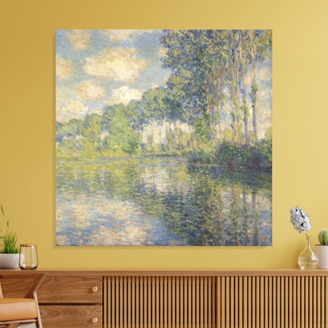 Poplars on the Epte - Monet Canvas Print (Insitu(LivingRoom))