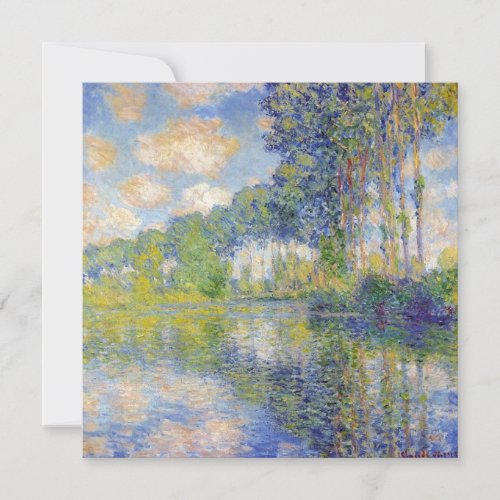 Poplars on the River Epte by Claude Monet Card