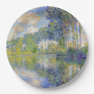 Poplars on the River Epte (by Claude Monet) Paper Plates