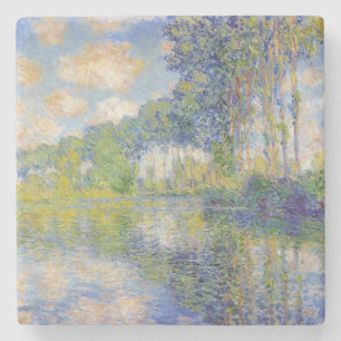 Poplars on the River Epte (by Claude Monet) Stone Coaster