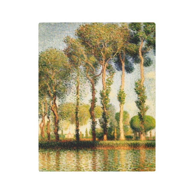 Poplars on the River Epte Metal Print (Front)