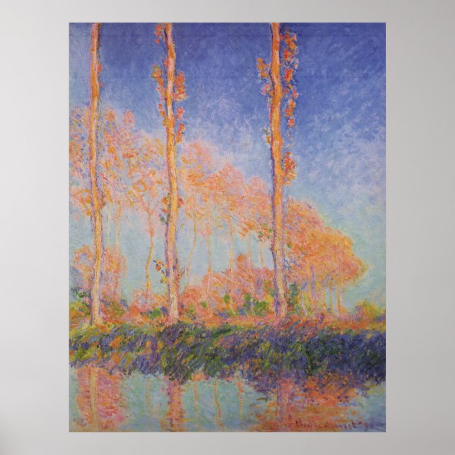 Poplars - poplars, Autumn - Claude Monet, 1891 Poster (Front)