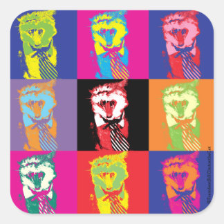 Pop'n'Roll with Mister President! Square Sticker