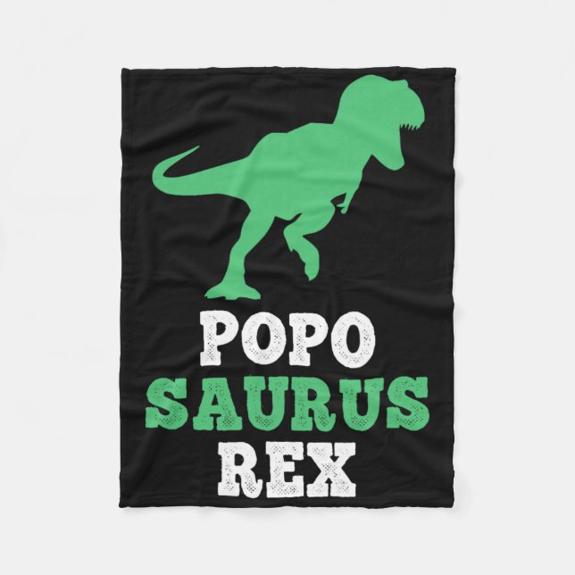 Popo-saurus Rex Dino Dinosaur Funny Poposaurus  Fleece Blanket (Front)