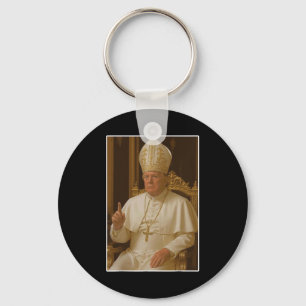 Popo Trump Vatican Church Pope Trump Funny Christi Keychain