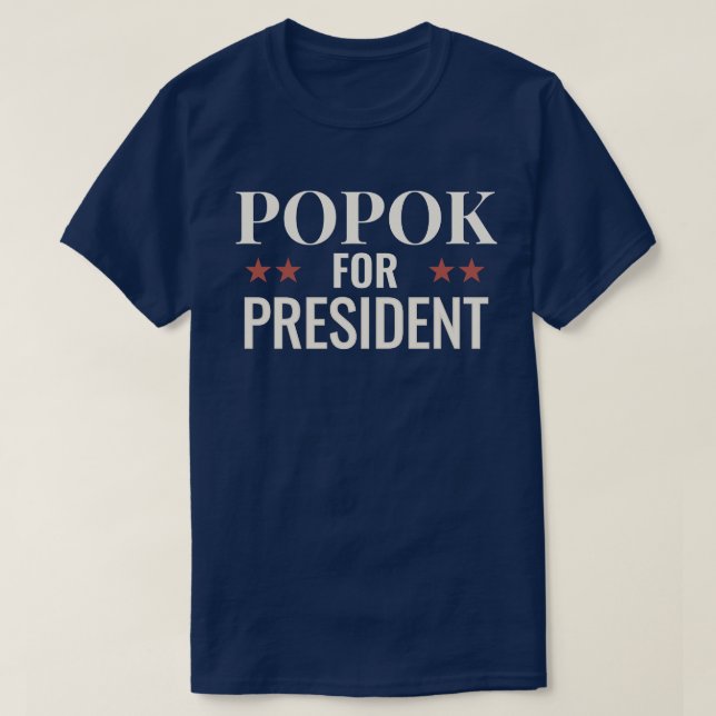 Popok for President ★ Endorsed by Crispy Campaign T-Shirt (Design Front)
