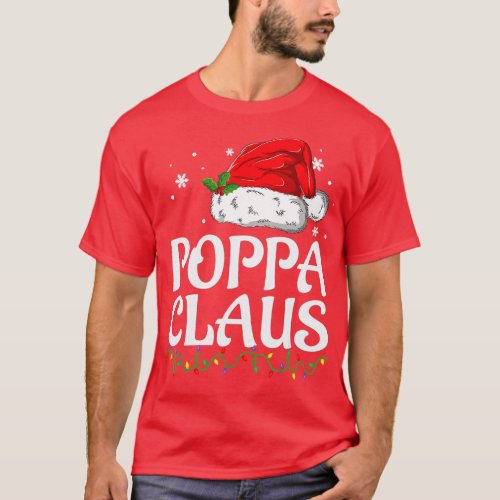 Poppa Claus Christmas Family Group Matching Pjs Xm T_Shirt