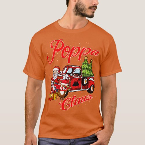 Poppa Claus Santa  Christmas Funny Awesome Gift T_Shirt