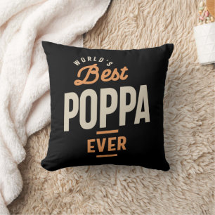 Poppa: Unmatched Excellence Throw Pillow