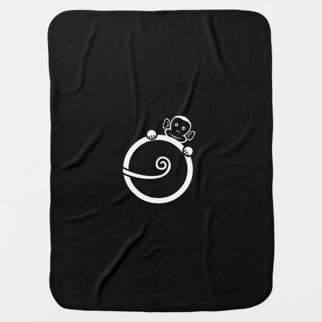 PoppaChango Logo Baby Blanket (Front)