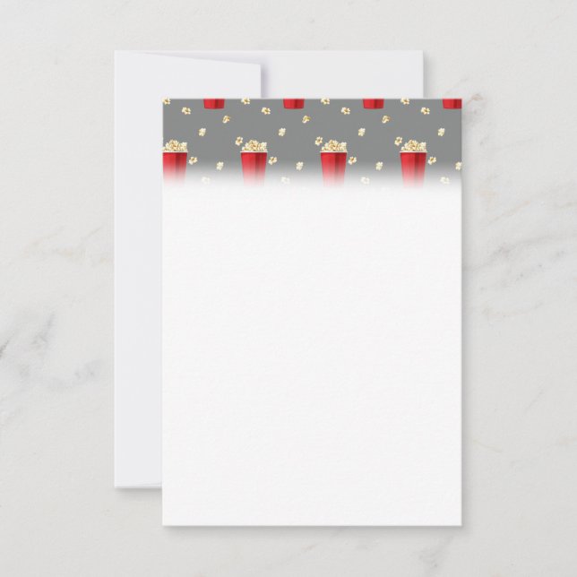 Popped Corn Cinema Food Save The Date (Front)