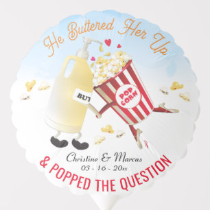 Popped The Question Funny Engagement Balloon