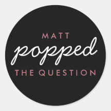 Popped the Question Popcorn Wedding Rose Gold