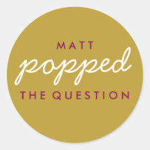 Popped the Question Popcorn Welcome Bag Magenta