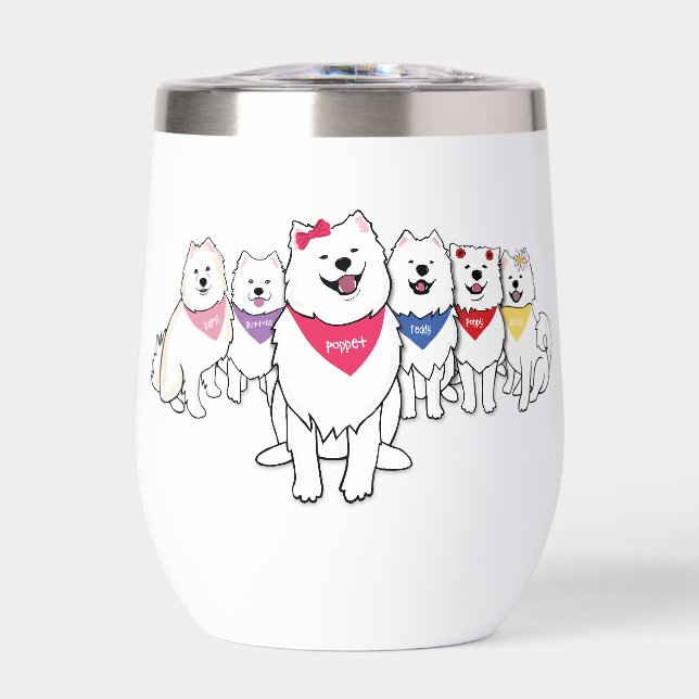 Poppet and the gang thermal wine tumbler (Front)