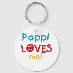 Poppi Loves Me T-shirts and Gifts Keychain