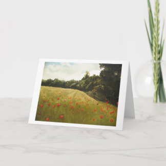 Poppie field in Muhuma, Estonia Card
