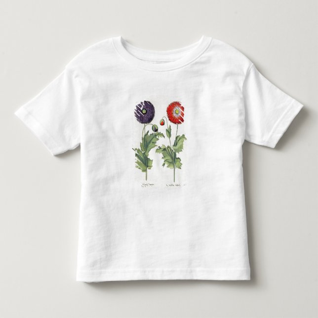 Poppies: 1.Papaver flore multiplici incarnato; 2.P Toddler T-shirt (Front)