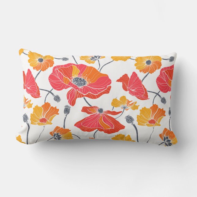 Poppies Accent Pillow (Front)