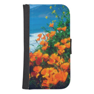 Poppies along the Pacific Coast near Big Sur Galaxy S4 Wallet Case