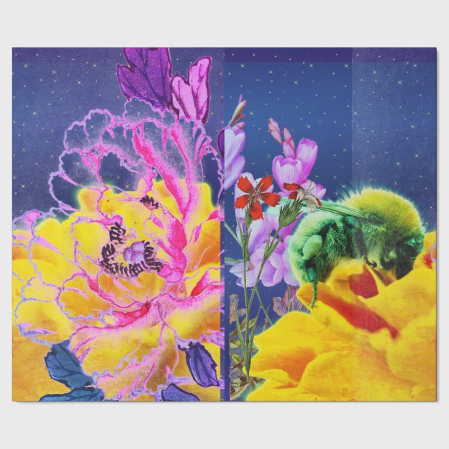 POPPIES AND BEE Wrapping Paper (Seam)