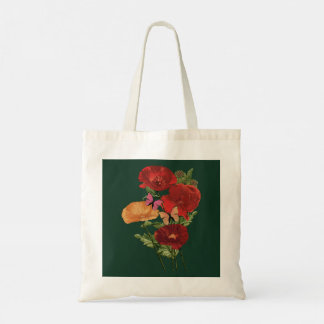 Poppies And Butterflies Tote Bag