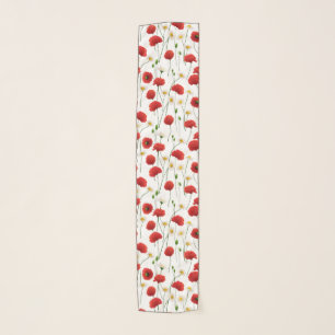 Poppies and daisies scarf