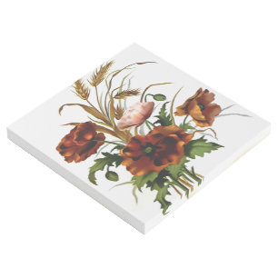 Poppies And Wheat Botanical Art