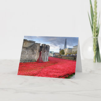 Poppies at the Tower Holiday Card