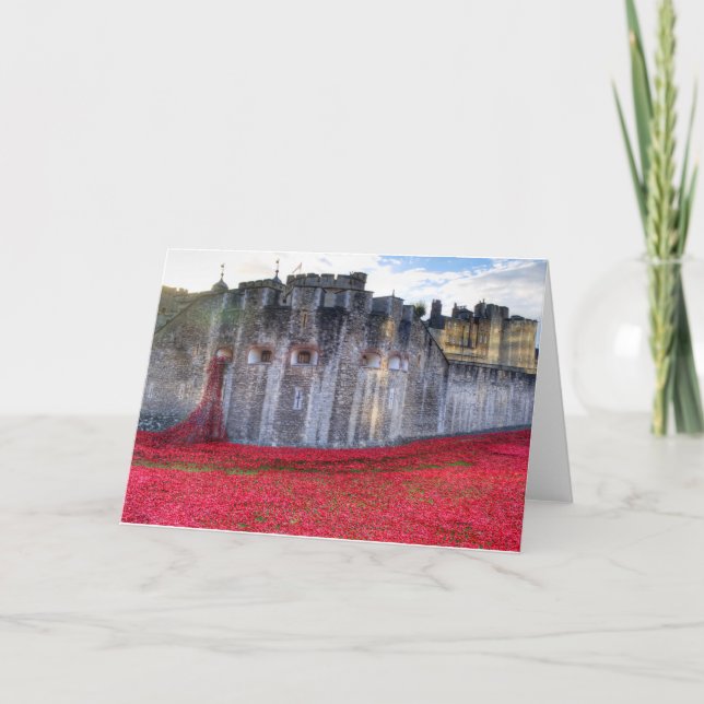 Poppies at the Tower Holiday Card (Front)